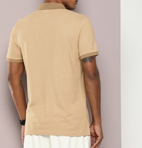 Camiseta de manga corta con cuello de Polo para hombre, informal, personalizada, con cierre de botones, ajuste de punto de algodón puro - Product Image 5