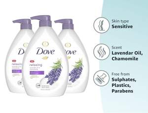 Gel de Ducha Relajante con Aceite de Lavanda y Manzanilla, Antienvejecimiento y Control de Grasa, 34 oz, Paquete de 3 - Product Image 3
