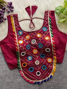 Festival Wear Rayon Cotton With Mirror Work Blouse Fabricant et fournisseur de Surat au prix de gros - Product Image 4