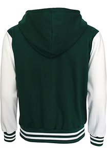 Chaqueta informal de invierno para hombre, abrigo universitario de béisbol de lana, logotipo personalizado, cuello levantado, Mangas de cuero, talla XL, venta al por mayor, ligera - Product Image 3