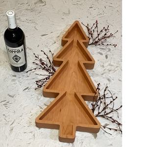 Bandeja de servicio de madera y metal de Navidad personalizada 2024 con hermoso acabado para decoraciones de boda Bandejas de Papá Noel Precio bajo - Product Image 3