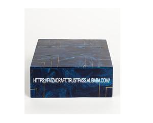 Boîtes à bijoux en résine à rayures avec incrustation d'os, boîtes à bijoux décoratives en résine MDF, incrustation durable et élégante - Product Image 3