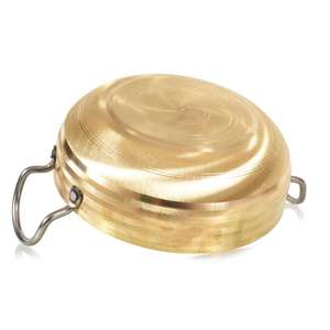 Indian Manufacturer Brass Kadai 27 OZ With Handle For Home Restaurant Hotel Premium Luxury Brass Indian Kadai - Product Image 5