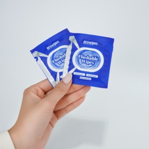 Lingettes nettoyantes humides écologiques de haute qualité, non tissées, 1 sachet, 20 sachets par boîte, biodégradables pour bébés, Ecowipes du Vietnam - Product Image 5