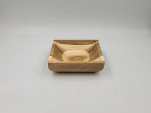 Bandeja de Servir Ecológica de Madera de Acacia de 13x13x4cm, Acabado Pintado, Ligera, Portátil, Cuadrada, Color Natural, Antideslizante para Interiores - Product Image 5