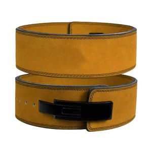 Fabricado profesional hebilla palanca tipo entrenamiento Fitness Seguridad entrenamiento espalda gimnasio Powerlifting Power Lifting cinturón cuero - Product Image 2