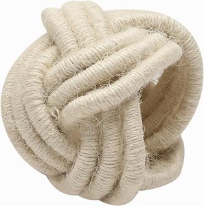 Anneau de serviette en corde naturelle de jute de qualité supérieure, couleur marron, fait à la main, 2022, idéal pour les mariages et les fêtes, couleur/taille personnalisée en stock - Product Image 5