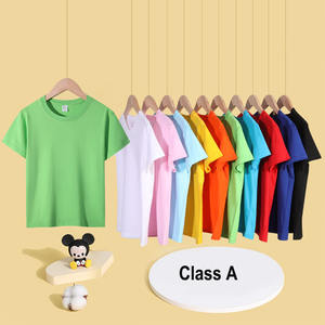 Camiseta de algodón personalizada para niños de 180g/m2, camiseta lisa en blanco con logotipo personalizado para hombres, mujeres y niños, estilo informal - Product Image 5