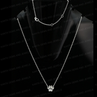 Colgante de Plata de Ley 925 Chapado en Oro de 14K con Diseño de Huella de Perro de 10mm, Bisel en Blanco Personalizable, Collar Ecológico de Alta Calidad Hecho a Mano DIY