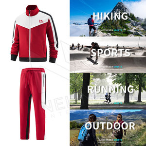 Vêtements de sport 100% coton, impression personnalisée de couleur et de logo, respirant, taille plus, ensembles de survêtements pour hommes, vente en gros, fermeture éclair, manches longues - Product Image 5