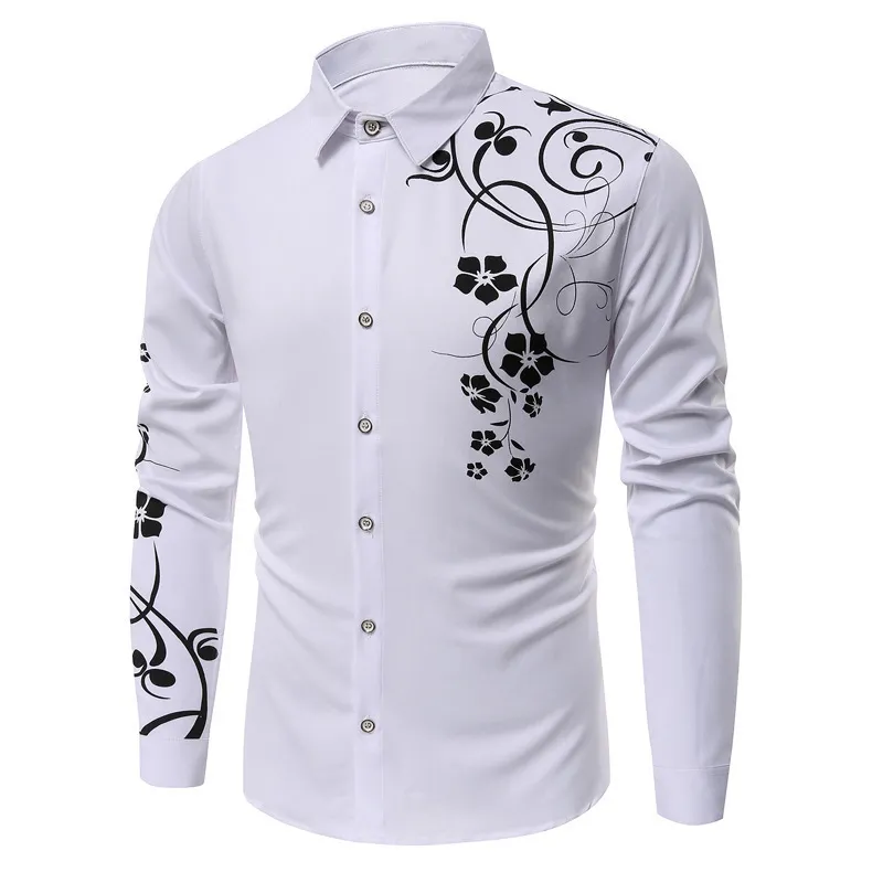 뜨거운 판매 최고의 소재 맞춤형 셔츠 남성용 긴팔 셔츠 남성용 대형 인쇄 긴팔 셔츠 남성용