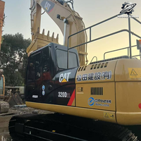 Excavatrice sur chenilles Caterpillar 320D, 20 tonnes, d'occasion, pour travaux de construction moyenne, excavatrice hydraulique Cat, engin de terrassement