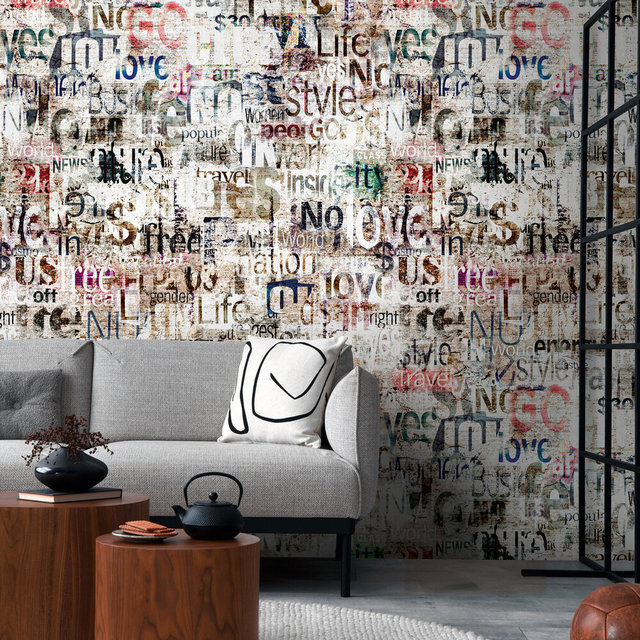 Germany Made Photo Wallpaper Murals Floral Grey Beige Coloured Non Woven Vinyl Premium Wall Mural Bedroom Dining 0.53x8.80m Easy