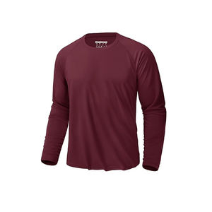 Nouveaux hommes décontracté à manches longues coton sweat unisexe surdimensionné Vintage t-shirt couleur-bloqué côtelé poignets américain grande taille - Product Image 6