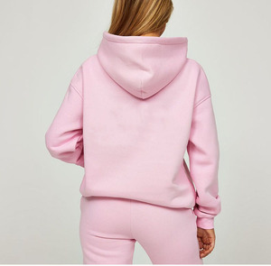 Ensemble de survêtement pour femme, nouveau design, logo personnalisé, pantalon de survêtement à capuche, ensemble deux pièces, survêtement grande taille - Product Image 5
