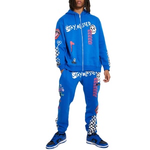 Conjunto Deportivo de Lujo Personalizado para Hombre, Talla Grande, Venta al Por Mayor, Chándal con Serigrafía de Alta Calidad OEM 2026 100% Algodón - Product Image 1