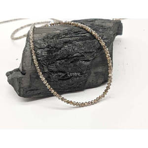 Collier en diamants naturels AAA+ 100% couleur champagne, bijoux personnalisés pour cadeau d'anniversaire - Product Image 2