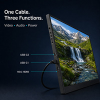 Moniteur portable 16 pouces pour ordinateur portable, deuxième écran USB C, écran externe IPS 1200P pour bureau professionnel