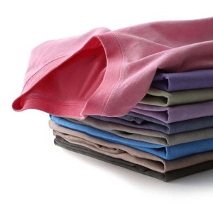 Camisetas lavadas con ácido de 230GSM de alta calidad, ropa de jogging de gran tamaño, camisetas de lavado con ácido para correr, camisetas de algodón de manga corta con cuello redondo - Product Image 2