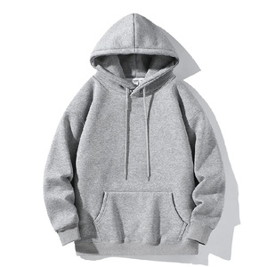 Sudaderas con capucha para hombre de 350gsm de alta calidad, logotipo personalizado, impresión Digital, patrón sólido transpirable, hombro caído, estilo de calle de invierno - Product Image 1