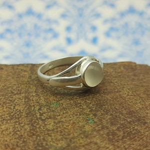 Anillo de boda de Plata de Ley 925 hecho a mano moderno, de cuarzo rosa Natural piedra preciosa, joyería fina, compromiso de bisel de tamaño personalizado - Product Image 4