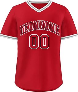 Chemises pour hommes Maillot de baseball 100% polyester imprimé par sublimation numérique personnalisé Maillot de softball ras du cou - Product Image 5