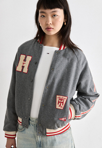 Veste universitaire unisexe à blocs de couleur, boutons-pression sur le devant, col côtelé, esprit scolaire, patchs personnalisés, broderie personnalisée, équipe scolaire - Product Image 2