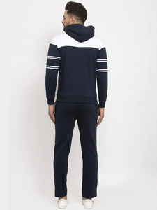 Pull-over décontracté à capuche avec logo personnalisé pour hommes Ensemble de pantalons de survêtement évasés avec broderie en détresse Applique Patch Jogging Survêtement - Product Image 4