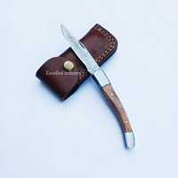 Couteau pliant de camping de haute qualité OEM en vente chaude couteau de poche tactique damas avec manche en bois d'olivier