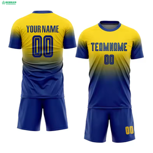 Nouveau design, maillot de football personnalisé moins cher, uniforme sur mesure, respirant, confortable, écologique, séchage rapide, 100% polyester - Product Image 4