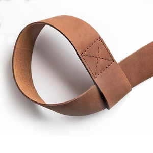 Sangles en cuir de vachette originales personnalisées Sangles d'haltérophilie pour hommes et femmes Sangles de levage de fitness de qualité supérieure - Product Image 3