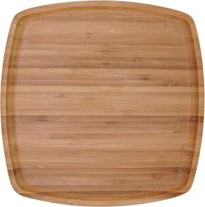 Vaisselle réutilisable en bois écologique, assiettes carrées, durables et multifonctionnelles pour les événements traiteur, les vacances, l'utilisation à domicile, 10 pièces - Product Image 2