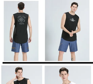 Conjunto holgado de verano en blanco y de poliéster suave para hombre, gran oferta al por mayor, conjunto liso de camisetas y pantalones cortos - Product Image 4