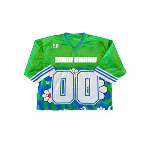 Wholesale <b>Price</b> Custom Sublimation American <b>Football</b> Jersey Oversized Boxy Mesh Design for Soccer Jerseys 2025 - Product Image 3