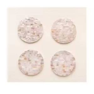 Best Quality 4 Pcs Set Handmade Ceramic Epoxy <b>Resin</b> on Wood Coasters High Quality Square Placemat Indian Exporter Exclusive Sale - Product Image 6