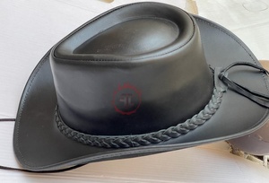 Bandas para el sudor en relieve Sombreros de vaquero Grano de vaquero Sombrero de cuero de Safari aplastable Estilo occidental Sombrero de lujo unisex australiano - Product Image 6