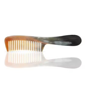 Peigne en corne de buffle pour cheveux bouclés, couleur naturelle de la corne, usage en salon, fait à la main, écologique, haute qualité, prix raisonnable, Saniya - Product Image 2