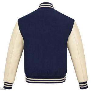 2024เสื้อแจ็กเก็ตเบสบอลสุดเท่ของผู้ชายเสื้อแจ็กเก็ตผ้าขนแกะแฟชั่นฤดูหนาวเสื้อแจ็กเก็ตทีมโรงเรียนแขนสีเขียวเข้ารูป - Product Image 4