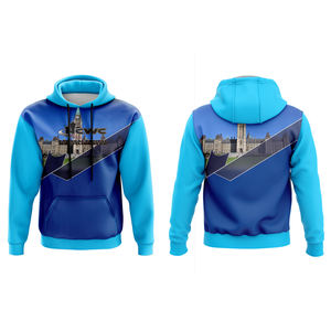 Sudadera con capucha unisex sublimada con cielo de alta calidad, tamaño personalizado, Impresión de logotipo personalizado, pulóver, sudaderas con capucha para hombre, sublimación - Product Image 3
