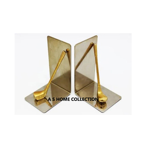 Marbre blanc de qualité supérieure avec or Forme unique Design Objets en métal Serre-livres créatifs Accessoires de maison et de table - Product Image 6