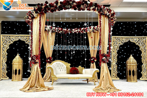 Magnífica decoración de escenario de boda de Malasia, gran evento de boda, escenario de fibra de Canadá, nuevo Manavarai Mandapam para boda del Sur - Product Image 3