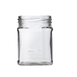 Bocal en verre carré de haute qualité 250gm ITC Meilleur prix pour le stockage des aliments fabriqués en Inde lors de fêtes et d'occasions - Product Image 1