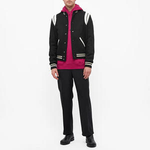 Chaquetas Varsity con Botones Negros, Chaquetas Casuales de Calle con Forro Acolchado, Ropa Deportiva de Equipo - Product Image 2