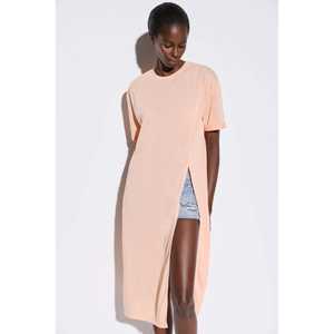 T-shirt décontracté à col rond en tissu déchiré 100% polyester Coupe classique - Product Image 3