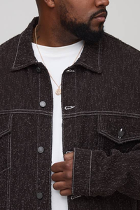 Venta al por mayor de chaquetas vaqueras de invierno para hombre, ropa de invierno a la moda, chaquetas vaqueras al por mayor - Product Image 6