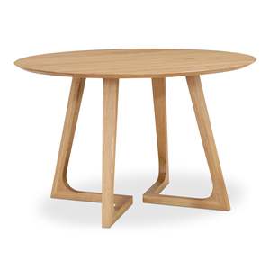 Table basse durable Rumieneta en bois massif avec pieds uniques, finition naturelle, design moderne - Product Image 3
