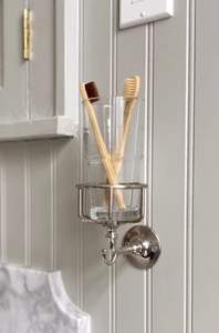 Porte-brosse à dents en métal fonctionnel pour l'organisation quotidienne des soins bucco-dentaires, améliorant l'hygiène et la commodité - Product Image 2