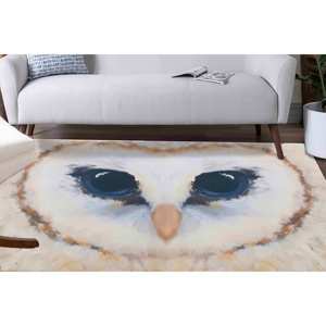 Alfombra con Diseño de Búho: Alfombra Decorativa Antideslizante para Mascotas, Alfombra Delgada de Tela No Tejida - Product Image 4