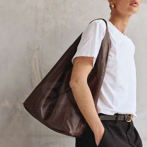 Durable Material Hot Sale <b>Leather</b> Single Shade <b>Hobo</b> <b>Bag</b> Best Selling Lightweight <b>Leather</b> Single Shade <b>Hobo</b> <b>Bag</b> - Product Image 2
