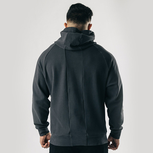 เสื้อฮู้ดดี้ทรงบ็อกซี่แบบสวมใส่สบายสำหรับผู้ชาย มีเชือกผูก ผลิตตามแบบ OEM พร้อมโลโก้ตามสั่ง ผลิตจากโพลีเอสเตอร์ 88% และสแปนเด็กซ์ 12% สไตล์เกาหลี - Product Image 6